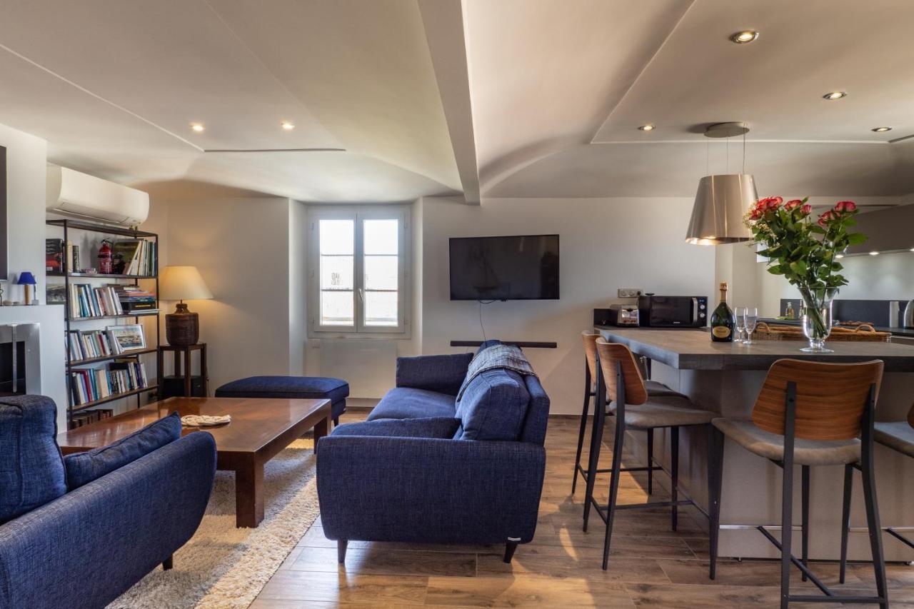 Charmant Appartement Spacieux Pour 6P Vue Mer Vieil Antibes Exteriör bild