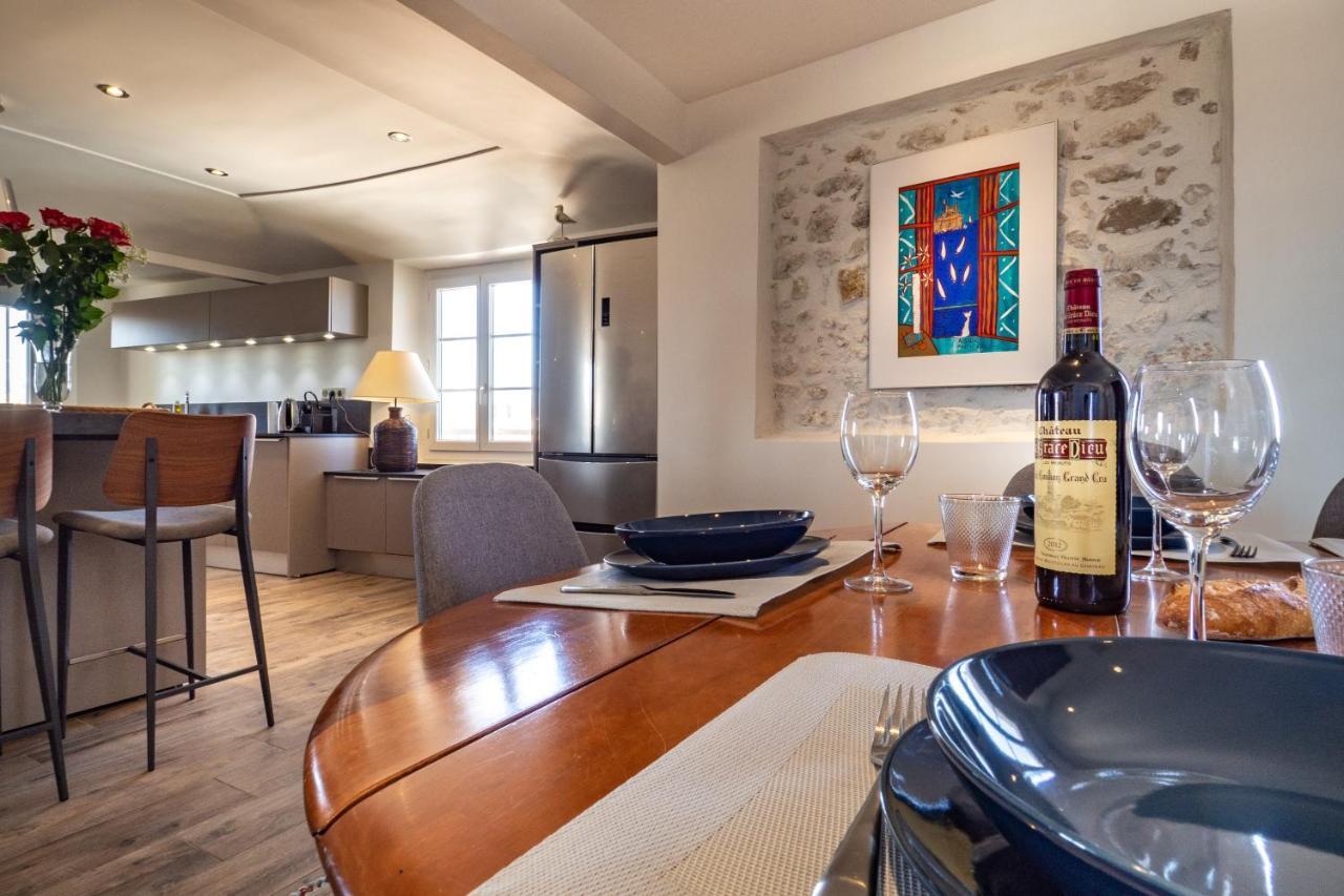 Charmant Appartement Spacieux Pour 6P Vue Mer Vieil Antibes Exteriör bild